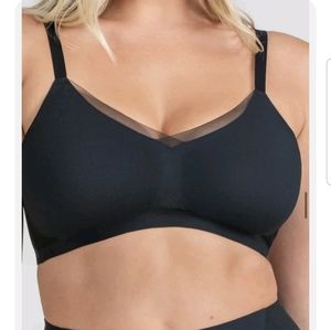 Honeylove Women's CrossOver Bra Black and Tan Soft Wire Free Size Large